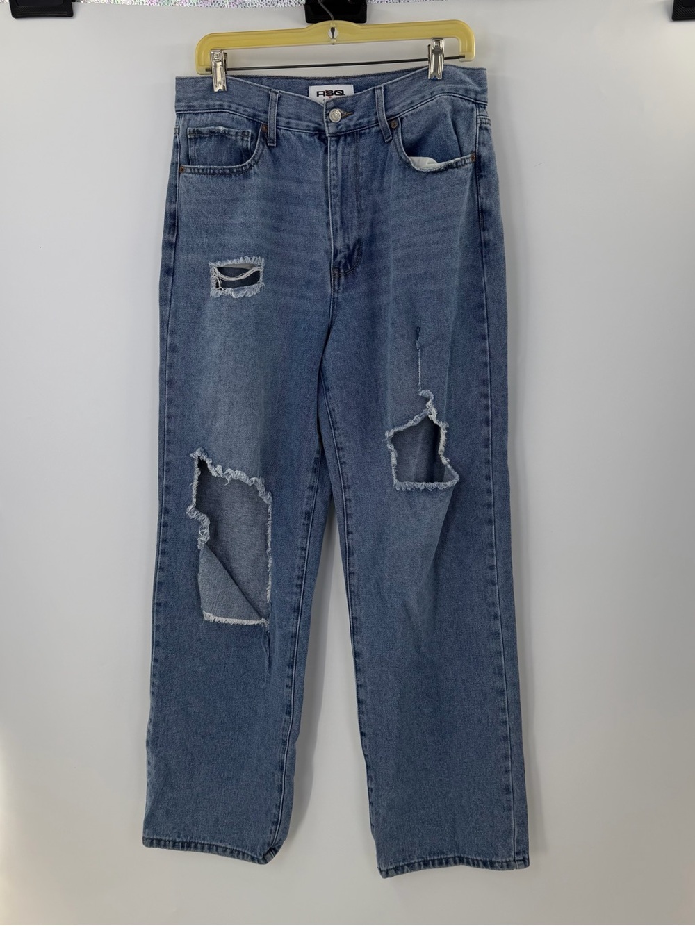 RSQ Baggy Jeans Men’s 29x29 Light Wash Distressed Skater Wide Leg Denim Pants